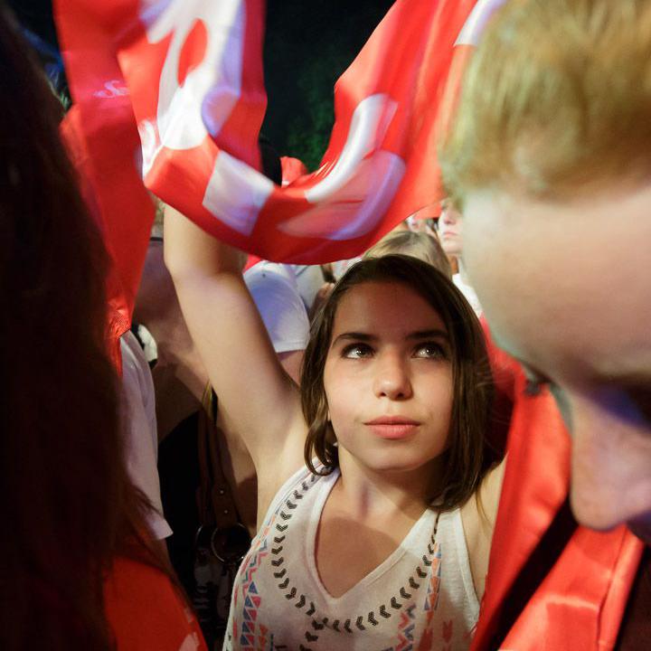 Coupe Suisse 08.06.2015 Sion Suisse. Le public attends l'arrivéle de la coupe